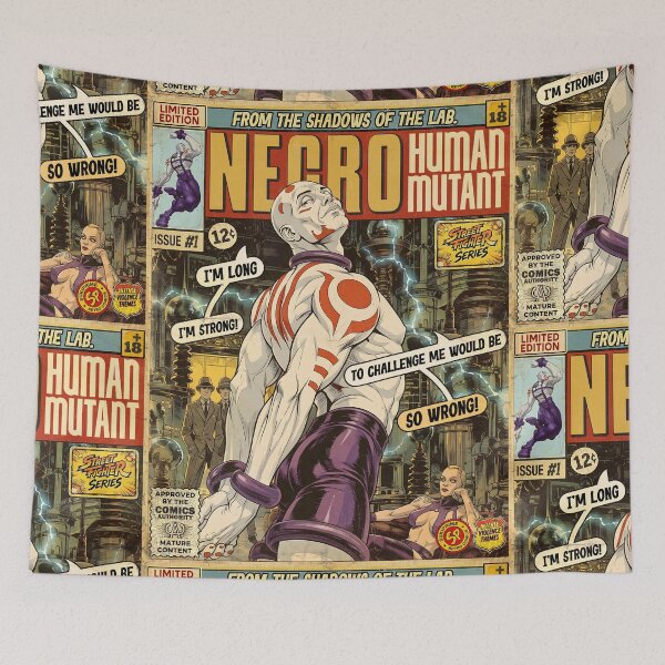 Item preview, Street Fighter Necro Vintage Retro Comic Cover Art designed and sold by Back2Collage.