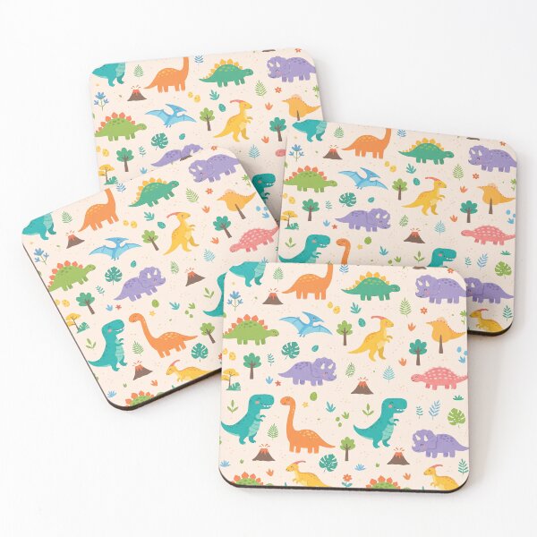Item preview, dinosaur children playground colourful funny pattern trex designed and sold by patterngang60s.