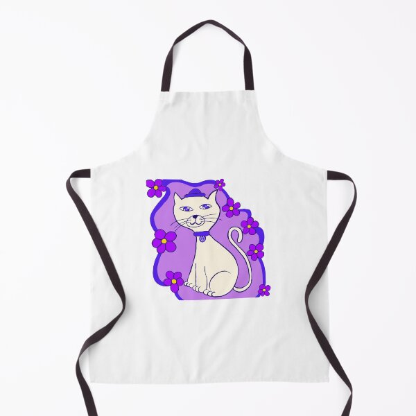 Item preview, Purple Floral Leo Cat - Kawaii Art designed and sold by BunnySoftArt.