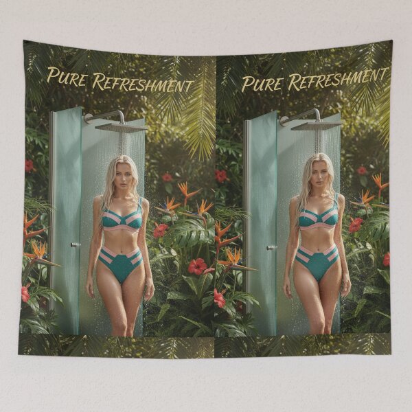 Item preview, Pure Refreshment Tropical Outdoor Shower Aesthetic designed and sold by GraphixKing999.