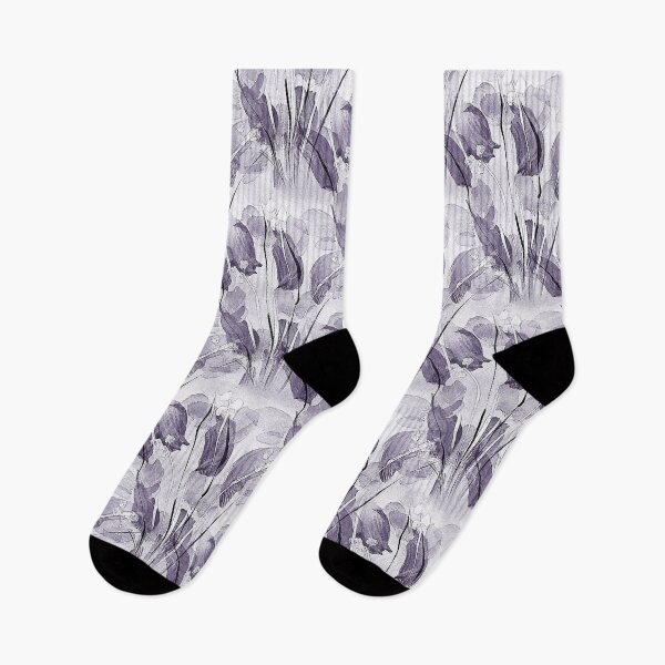 Item preview, Spring Painterly Purple Garden Flowers  designed and sold by Artistestella.