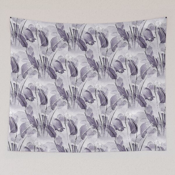 Item preview, Spring Painterly Purple Garden Flowers  designed and sold by Artistestella.