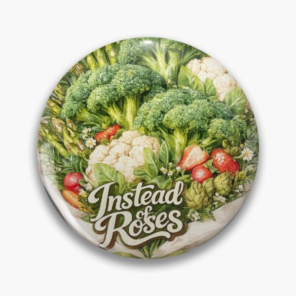 Item preview, Instead of Roses | Gourmet Vegetable Bouquet Broccoli & Cauliflower Illustration designed and sold by UUniqueIImprint.