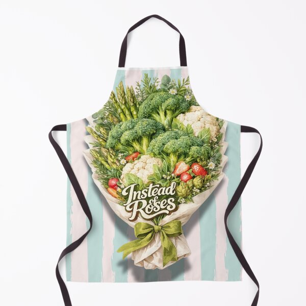 Item preview, Instead of Roses | Gourmet Vegetable Bouquet Broccoli & Cauliflower Illustration designed and sold by UUniqueIImprint.