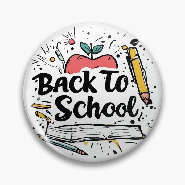 Item preview, Back to School – Hand-Lettered Apple & Books Illustration designed and sold by Burnt Cloth Tees.