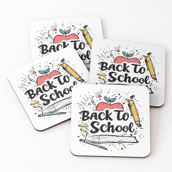 Item preview, Back to School – Hand-Lettered Apple & Books Illustration designed and sold by Burnt Cloth Tees.