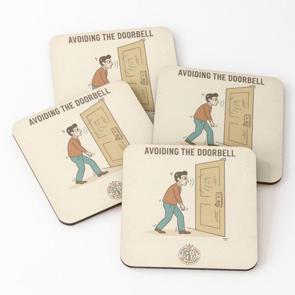 Item preview, Society for Avoiding the Doorbell Retro Poster designed and sold by PictorialWhimsy.