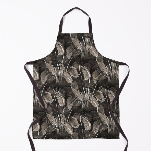 Item preview, Dark Painterly Brown Garden Flowers designed and sold by Artistestella.