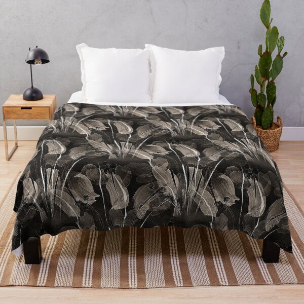 Item preview, Dark Painterly Brown Garden Flowers designed and sold by Artistestella.
