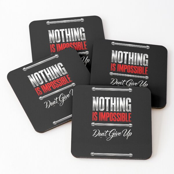 Item preview, Nothing Is Impossible Don't Give up Gym Workout Motivational Graphic Sticker designed and sold by zenithdecalco.