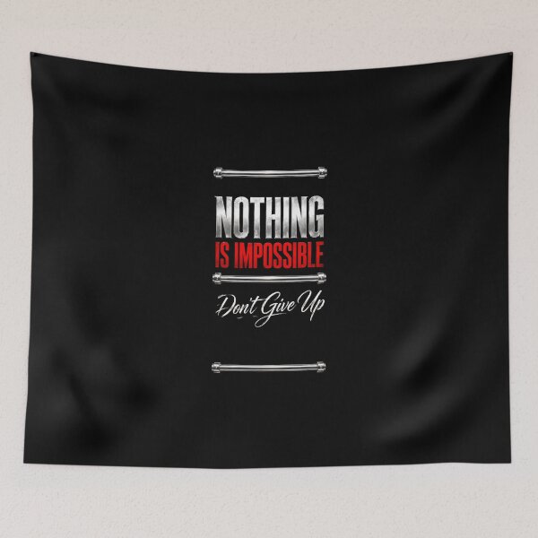 Item preview, Nothing Is Impossible Don't Give up Gym Workout Motivational Graphic Sticker designed and sold by zenithdecalco.
