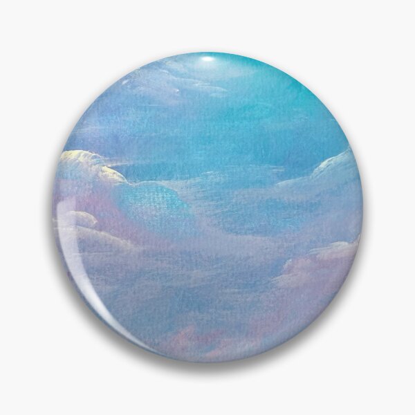 Item preview, Cloudscape in light pink, teal and aqua designed and sold by ArtwithaFriend.