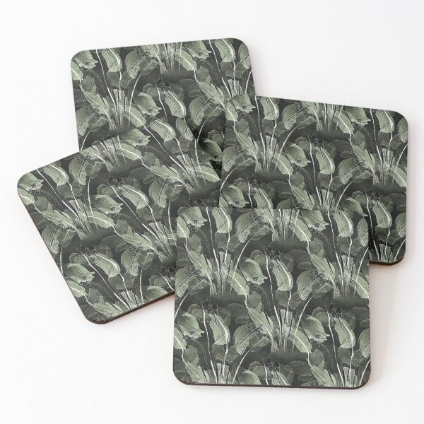Item preview, Dark Painterly Green Garden Flowers designed and sold by Artistestella.
