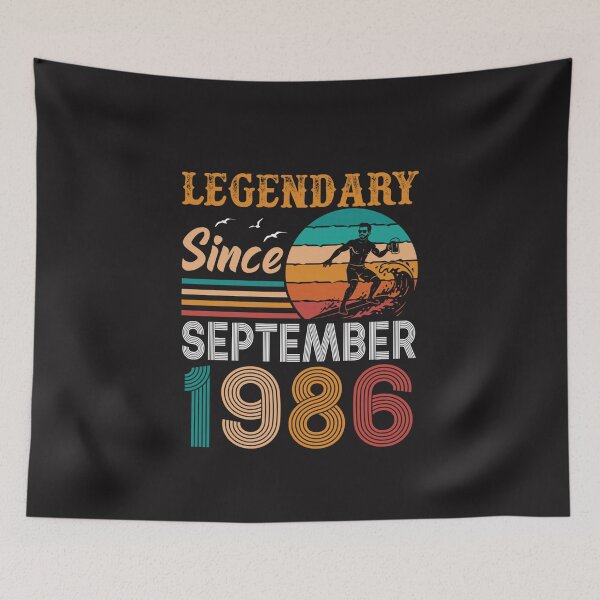 Item preview, Legendary Since September 1986 40th Birthday Surfer Vintage Retro Design designed and sold by kiralynstration.