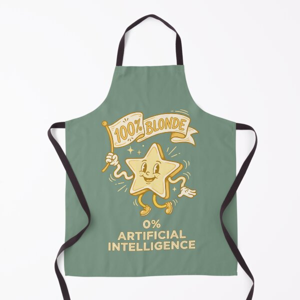 Item preview, 100% Blonde 0% Artificial Intelligence Vintage Cartoon Blonde Humor designed and sold by SplashTastic.