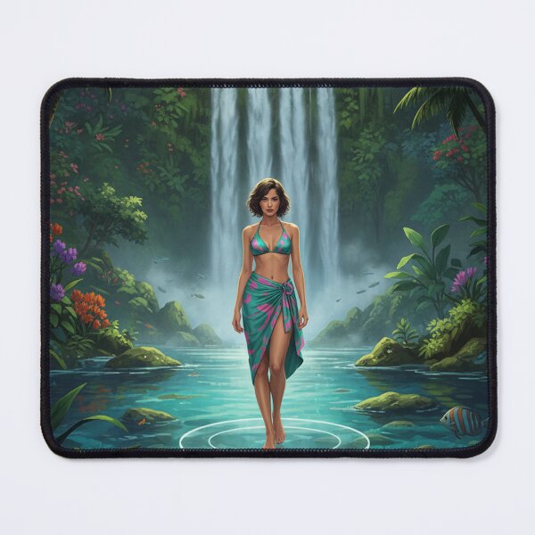 Item preview, Jungle Paradise Waterfall Tropical Oasis Aesthetic designed and sold by GraphixKing999.