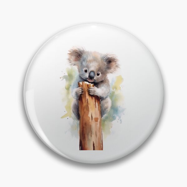 Item preview, Cute Watercolor Baby Koala Clinging to Tree Branch designed and sold by carlosmartil12.