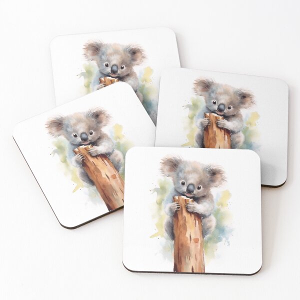 Item preview, Cute Watercolor Baby Koala Clinging to Tree Branch designed and sold by carlosmartil12.