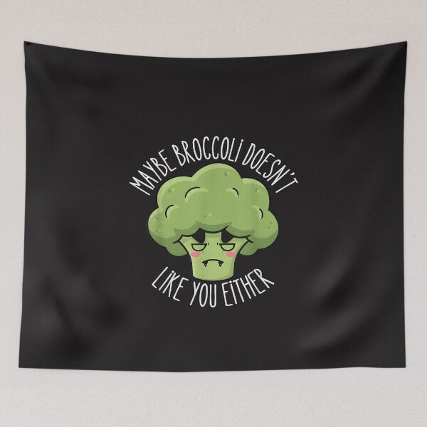 Item preview, Funny Broccoli Doesn't Like You Either Kawaii Vegetable Vintage Design designed and sold by kiralynstration.