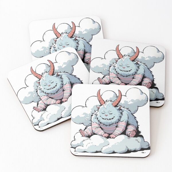 Item preview, Cute Sleeping Yeti Monster T-Shirt | Cozy Cloud Creature Cartoon Fantasy Design designed and sold by designerbhai009.