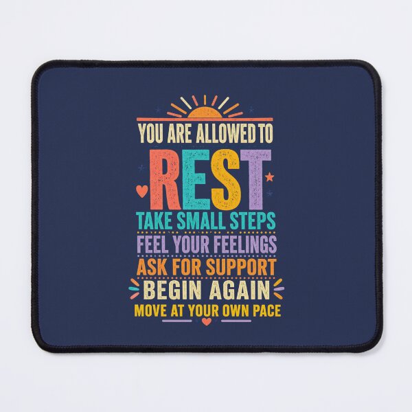 Item preview, You Are Allowed to Rest – Mental Health Encouragement Quote designed and sold by NinaCreator.