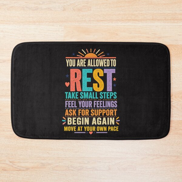 Item preview, You Are Allowed to Rest – Mental Health Encouragement Quote designed and sold by NinaCreator.