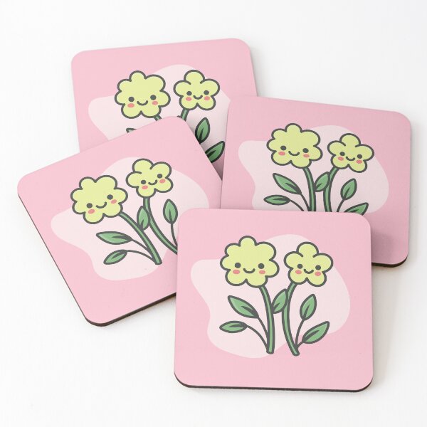 Item preview, Cute Kawaii Smiling Yellow Flowers | Happy Flower Friends Illustration designed and sold by SeJaa.