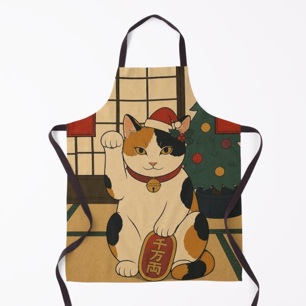 Item preview, Lucky Cat Maneki Neko Christmas — Edo Christmas Cats No. 8 | Ukiyo-e Woodblock designed and sold by Planthem.