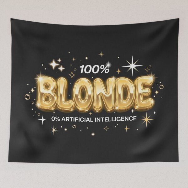 Item preview, 100% Blonde 0% Artificial Intelligence Glam Humor Y2K Aesthetic designed and sold by SplashTastic.