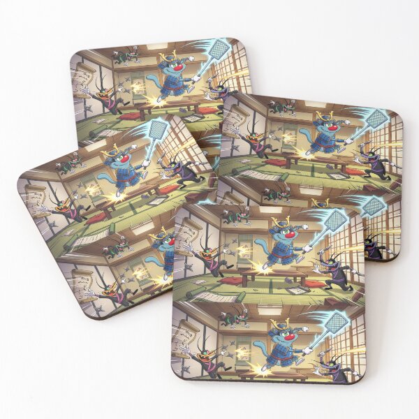Item preview, Samurai Cat vs Ninja Cockroaches – Anime Battle Art designed and sold by ar0001.