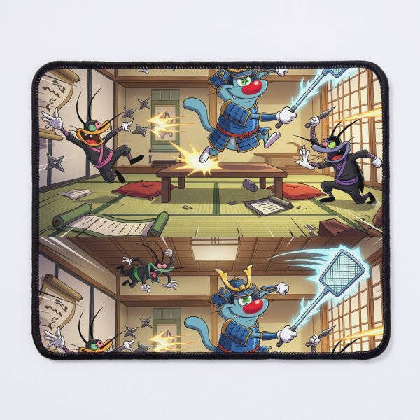 Item preview, Samurai Cat vs Ninja Cockroaches – Anime Battle Art designed and sold by ar0001.