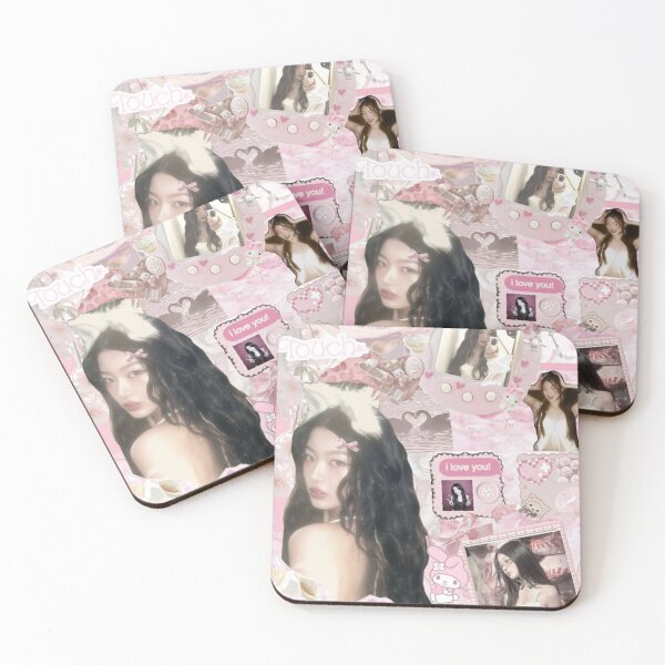 Item preview, Yoonchae katseye Aesthetic Wallpaper | Kawaii Pink Collage designed and sold by KryaArts27.