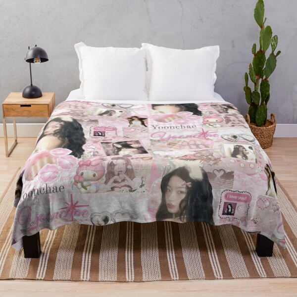 Item preview, Yoonchae katseye Aesthetic Wallpaper | Kawaii Pink Collage designed and sold by KryaArts27.