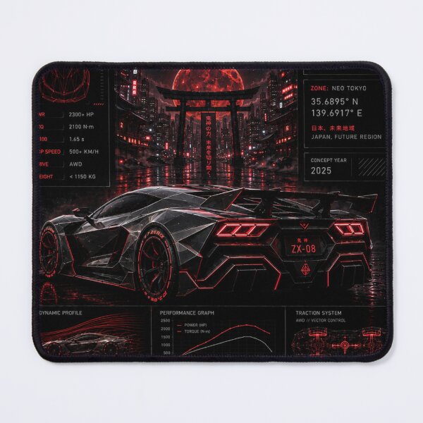 Item preview, Project Zero ZX-08 Oni | Futuristic Hypercar Concept Poster designed and sold by MidnightPistons.