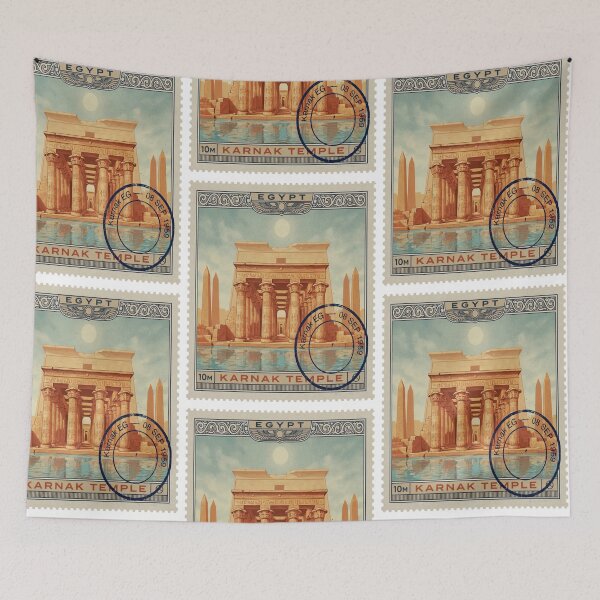 Item preview, Karnak Temple Egypt Hypostyle Obelisk Stamp Sticker designed and sold by stickercuffs.