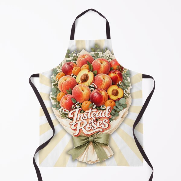 Item preview, Instead of Roses | Peach Bouquet Summer Fruit Illustration designed and sold by UUniqueIImprint.