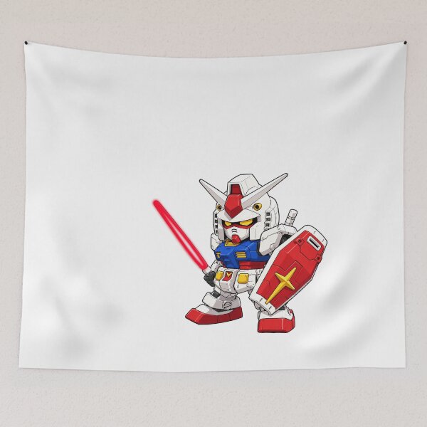 Item preview, cute 2d chibi gundam rx 78 vector artwork designed and sold by sabartgunpla.
