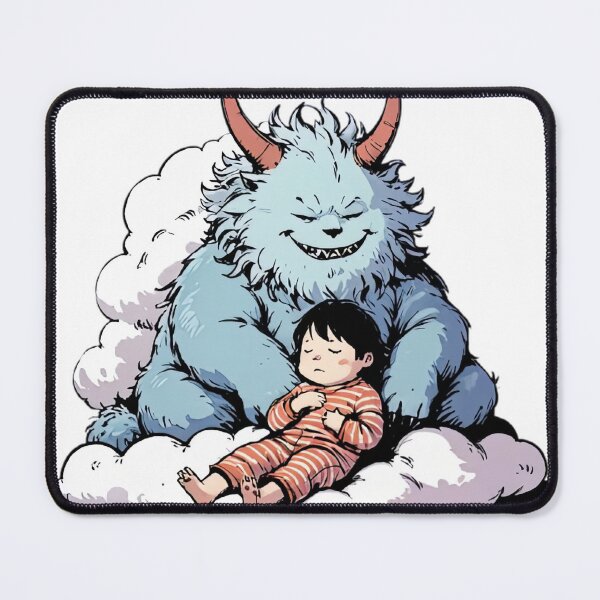 Item preview, Cute Protective Yeti & Sleeping Child T-Shirt | Cozy Fantasy Guardian Monster Design designed and sold by designerbhai009.