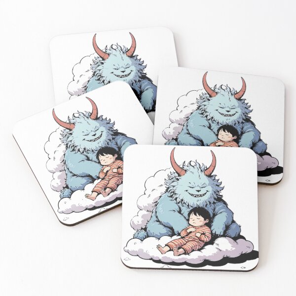 Item preview, Cute Protective Yeti & Sleeping Child T-Shirt | Cozy Fantasy Guardian Monster Design designed and sold by designerbhai009.