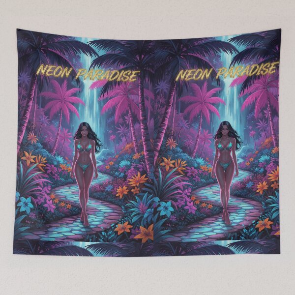 Item preview, Neon Paradise Cyberpunk Tropical Palms Aesthetic designed and sold by GraphixKing999.
