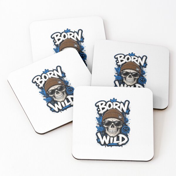 Item preview, Born Wild Skull Streetwear Graffiti Beanie Graphic designed and sold by ViboraStudio.