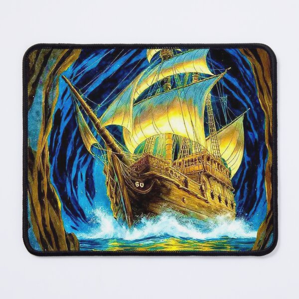Item preview, Fantasy Pirate Ship Sailing Through designed and sold by Mystic & Celestial Art.