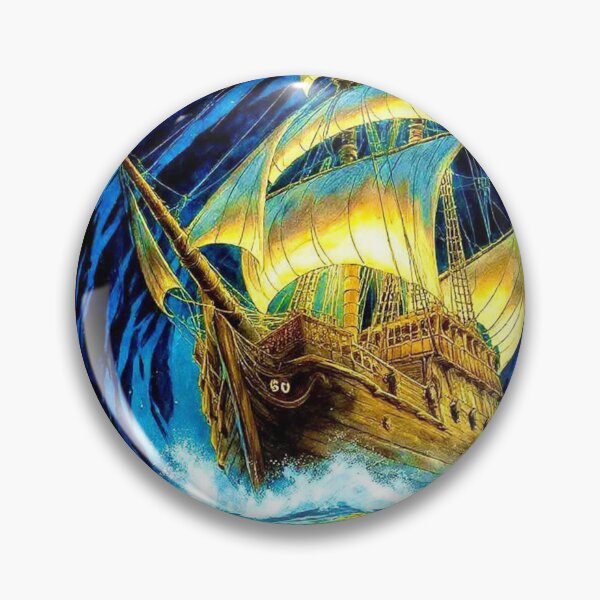 Item preview, Fantasy Pirate Ship Sailing Through designed and sold by Mystic & Celestial Art.