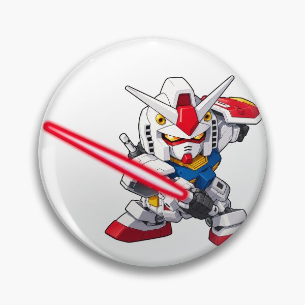 Item preview, cute 2d chibi SD gundam rx 78 in action vector artwork designed and sold by sabartgunpla.