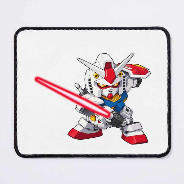 Item preview, cute 2d chibi SD gundam rx 78 in action vector artwork designed and sold by sabartgunpla.