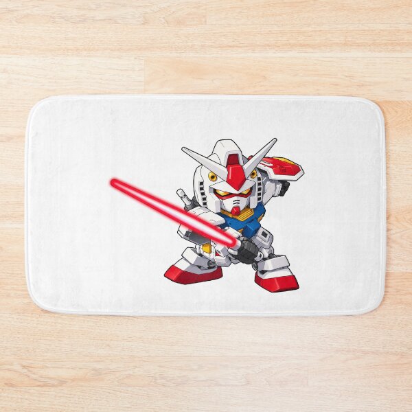 Item preview, cute 2d chibi SD gundam rx 78 in action vector artwork designed and sold by sabartgunpla.