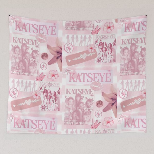 Item preview, KATSEYE pink Aesthetic Wallpaper | Soft Pink K-Pop edit designed and sold by KryaArts27.