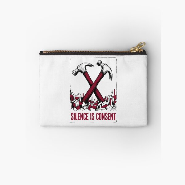 Item preview, Silence Is Consent Industrial Graphic Protest Art Constructivism designed and sold by SplashTastic.