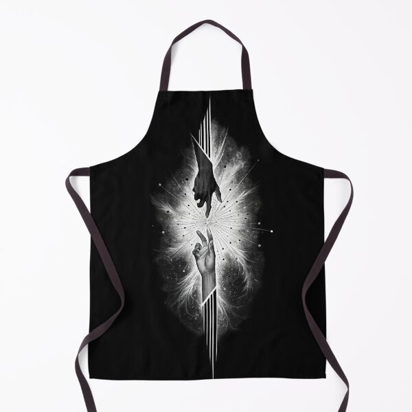 Item preview, Cosmic Creation of Adam Reaching Hands Sacred Geometry Black and White Art designed and sold by Shakhbata-1.