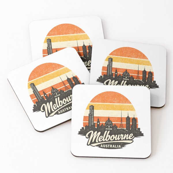 Item preview, Melbourne Skyline Vintage Retro Sunset T-Shirt | Australia City Travel Design | Distressed Skyline Gift designed and sold by Globalcitytees.